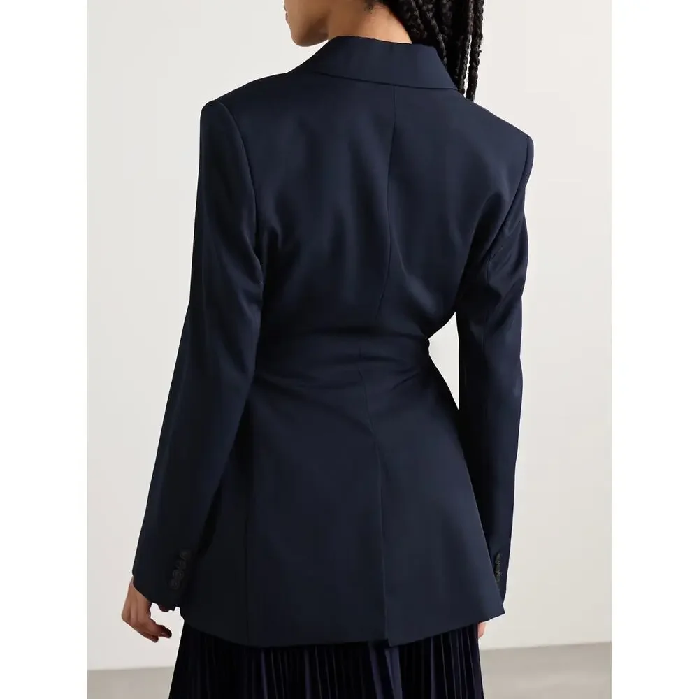 ERDEM Flower Double-Breasted Belted Wool Blazer - Picture 3 of 10